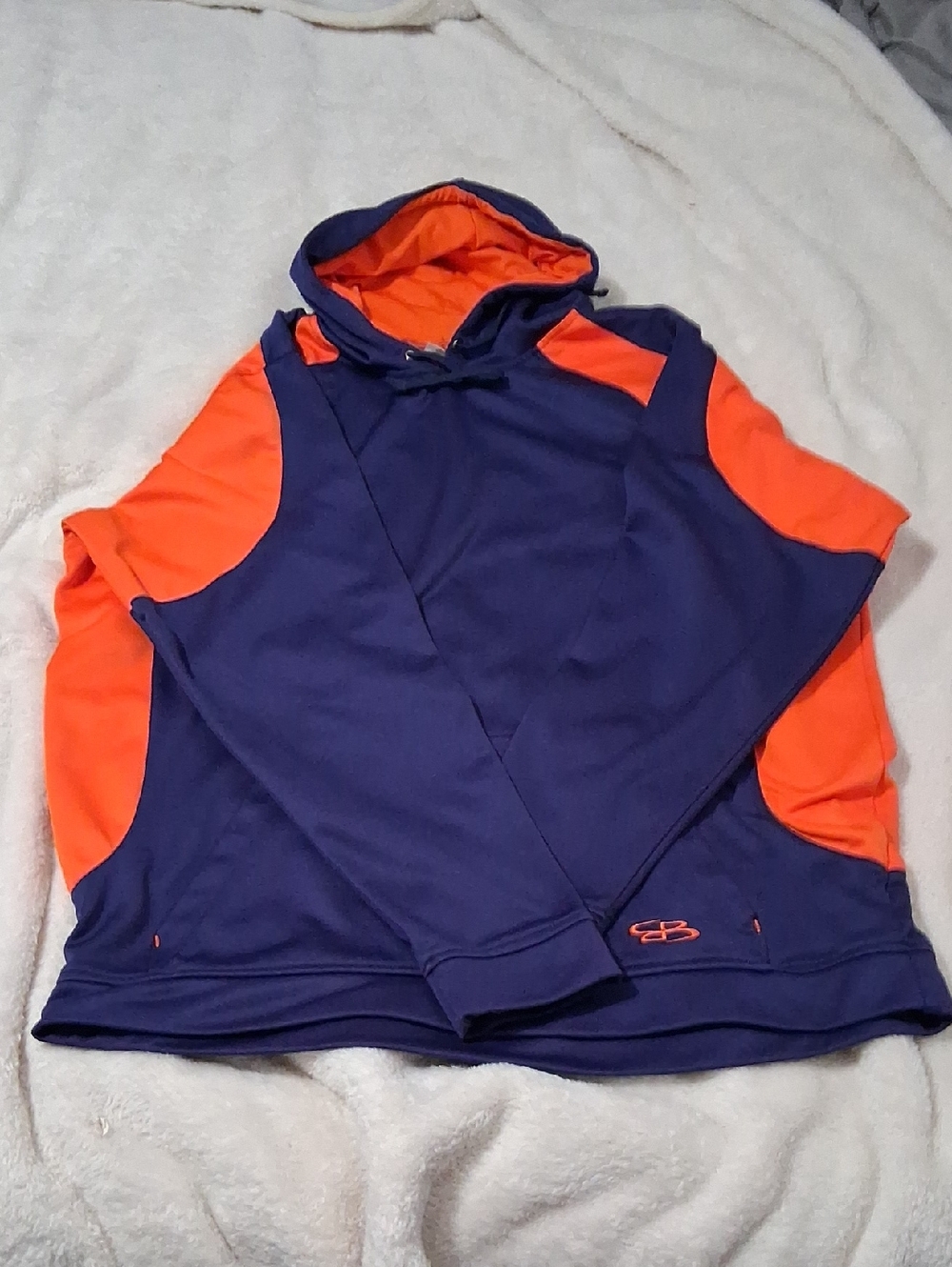 Men's Performance Hoodie Jacket in Purple and Orange